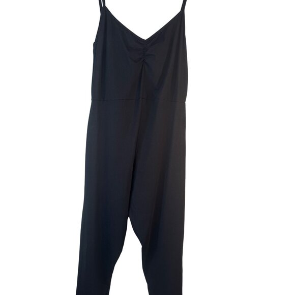 2/$30 NWT PLT Plus Size 18 Black Cotton Ruched Bust Jumpsuit - Picture 7 of 16